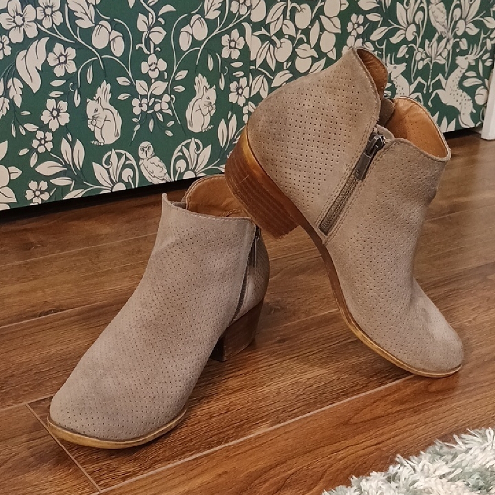Lucky Brand Women's Perforated Suede Ankle Boots